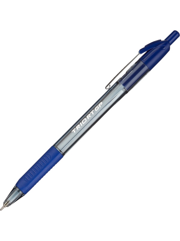 Ручка шариковая автомат. Unimax Glide Trio Steel 0,7мм,син,мас,5шт/уп