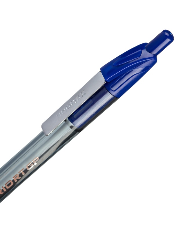 Ручка шариковая автомат. Unimax Glide Trio Steel 0,7мм,син,мас,5шт/уп