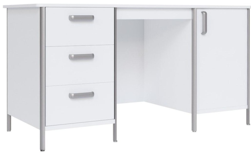 Стол MEG_медиц. для врача тумба L 3ящ,карк.ал. ЛДСП СМВ (код МДА-301.14.03)