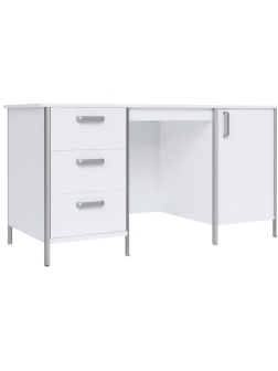 Стол MEG_медиц. для врача тумба L 3ящ,карк.ал. ЛДСП СМВ (код МДА-301.14.03)