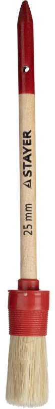 Кисть круглая STAYER MASTER, светлая натурал. щетина, №4 x 25мм0141-25