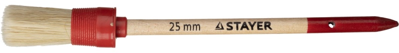 Кисть круглая STAYER MASTER, светлая натурал. щетина, №4 x 25мм0141-25
