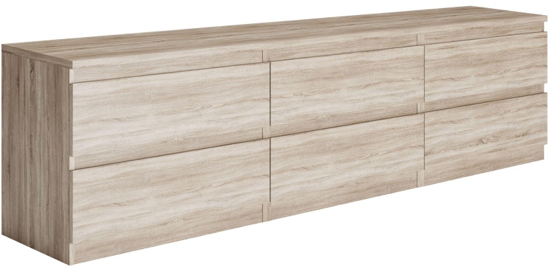 Тумба ШС_Кастор 6 ящиков дуб сонома