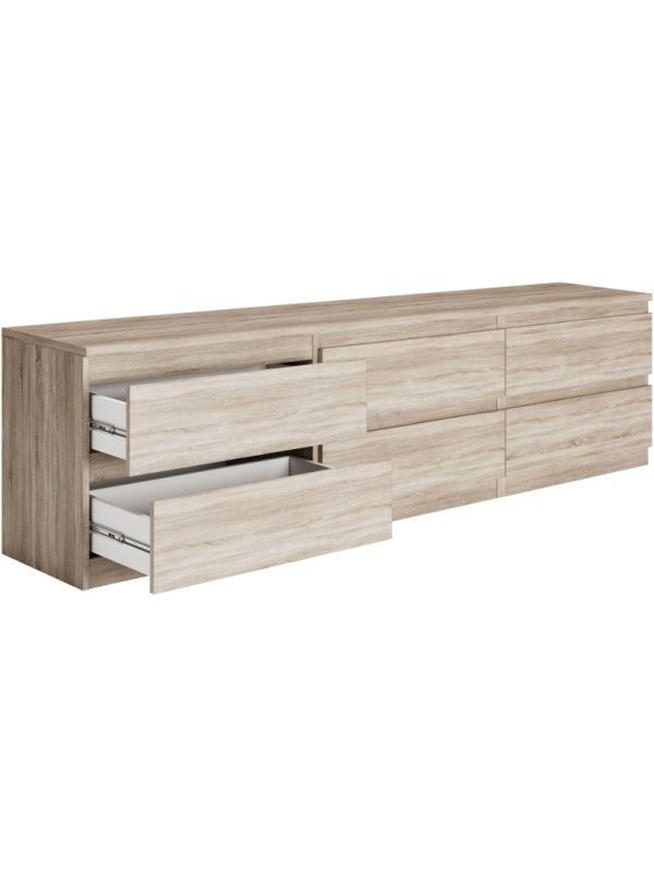 Тумба ШС_Кастор 6 ящиков дуб сонома