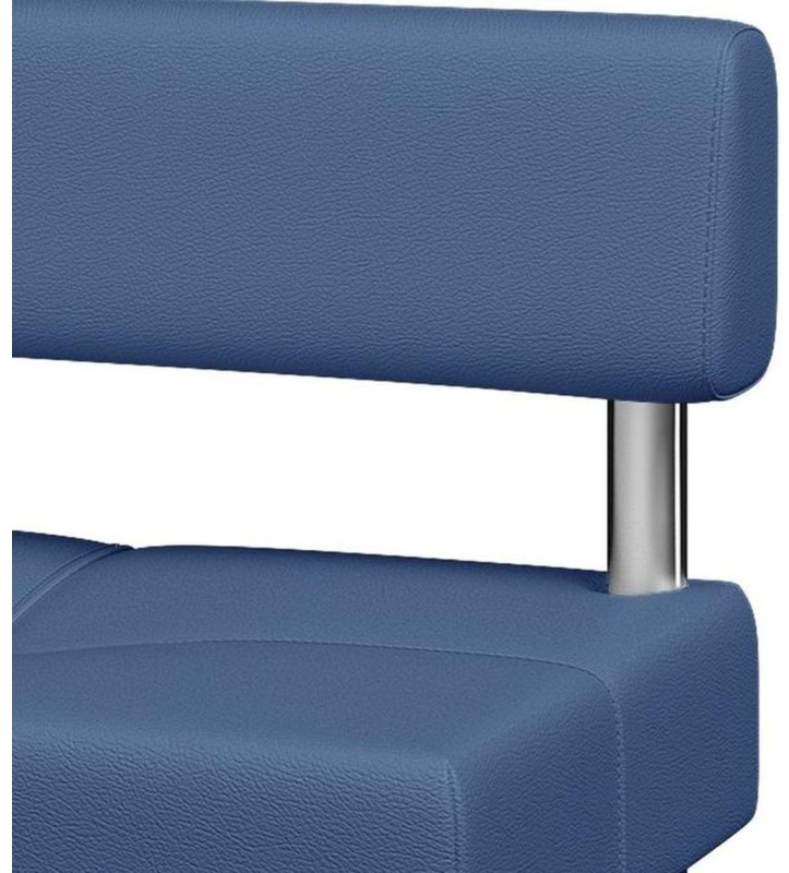 Модуль прямой MV_Комус Мебель Balance 2-мест.(Bu-2) к/з Or.03 синий