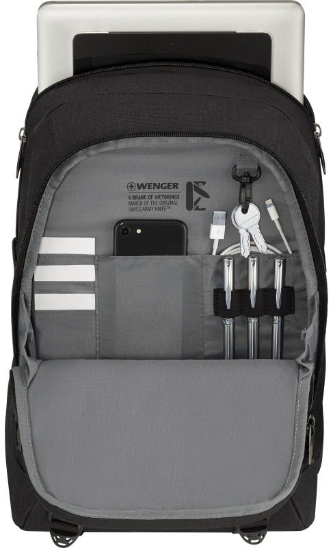 Рюкзак WENGER Oryson 16,чёрн,перераб ПЭТ/Полиэст, 32х45х19см, 25л., 653213