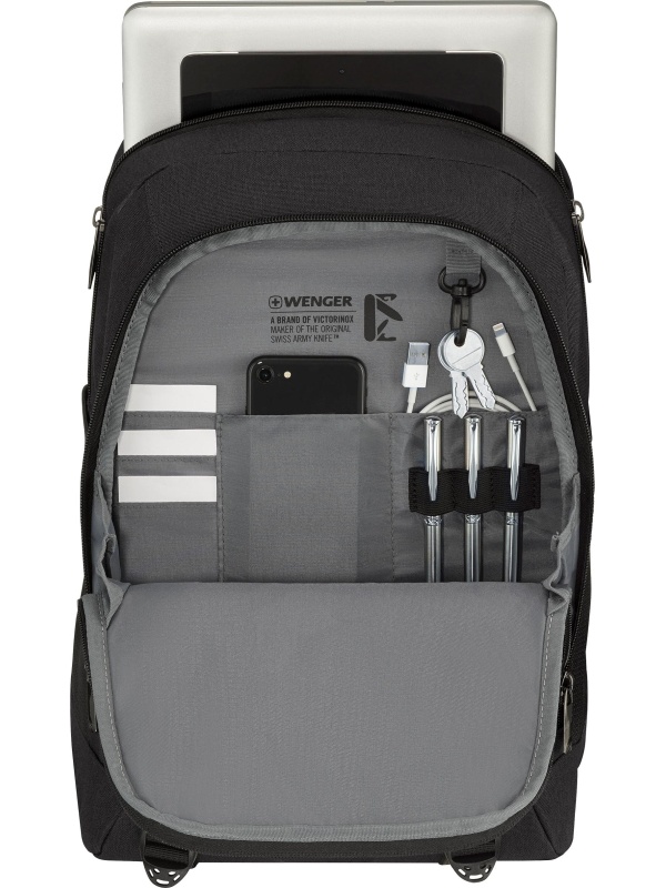 Рюкзак WENGER Oryson 16,чёрн,перераб ПЭТ/Полиэст, 32х45х19см, 25л., 653213