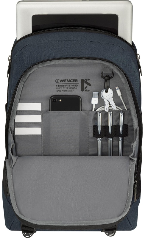 Рюкзак WENGER Oryson 16,сер/чёрн,перераб ПЭТ/Полиэс,32х45х19см,25л, 653173