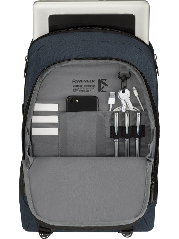 Рюкзак WENGER Oryson 16,сер/чёрн,перераб ПЭТ/Полиэс,32х45х19см,25л, 653173