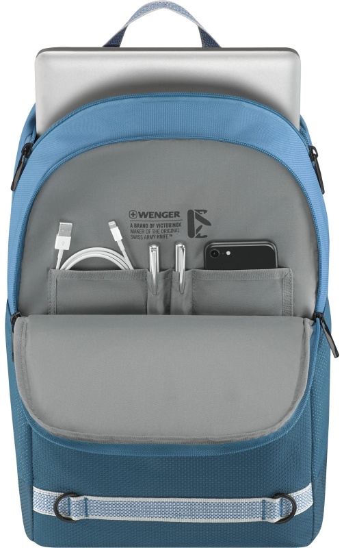Рюкзак WENGER Tyon 15.6,голуб,перераб ПЭТ/Полиэст, 32х18х48см,23л., 653183