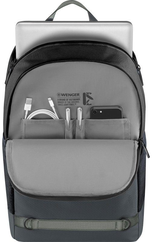 Рюкзак WENGER Tyon 15.6, антрацит/черн,ПЭТ/Полиэс, 32х18х48см,23л,653182