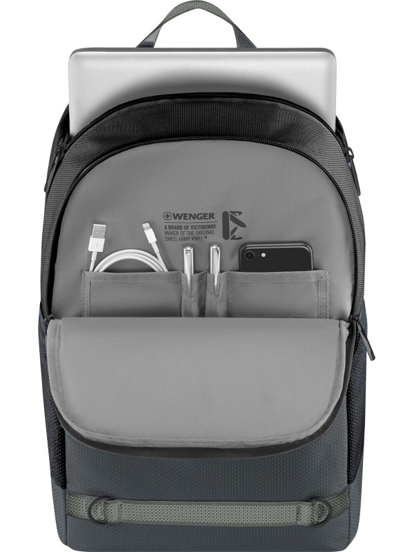 Рюкзак WENGER Tyon 15.6, антрацит/черн,ПЭТ/Полиэс, 32х18х48см,23л,653182