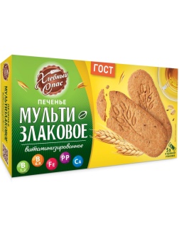 Печенье Хлебный спас Мультизлаковое витаминизированное, 200г