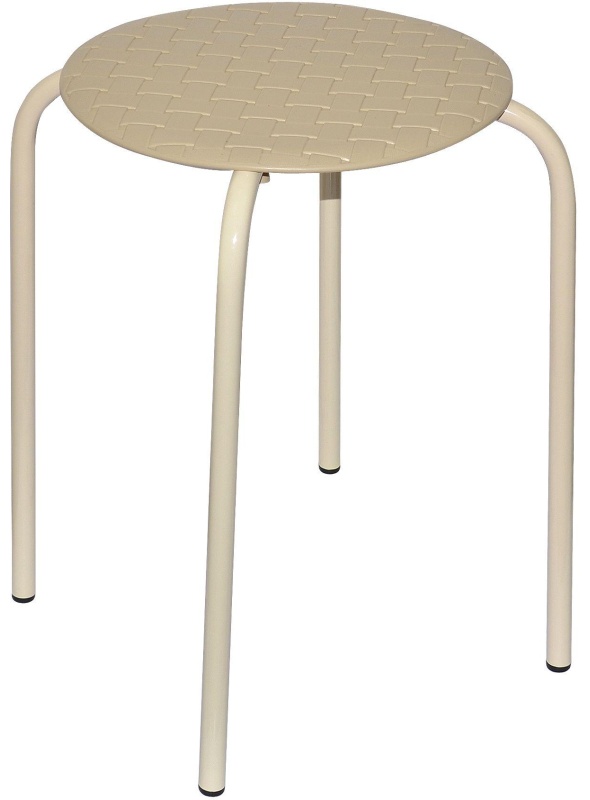 Табурет XPP_Береста с круглым сиденьем h45 бежевый