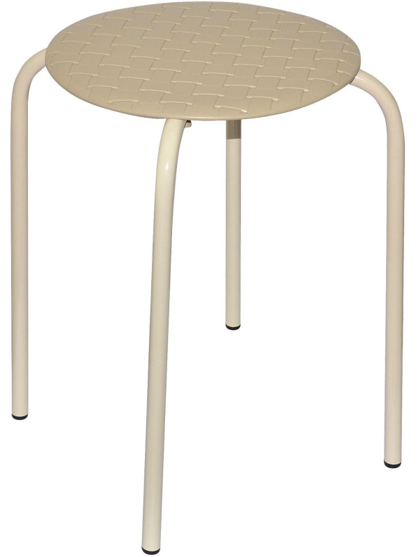Табурет XPP_Береста с круглым сиденьем h45 бежевый