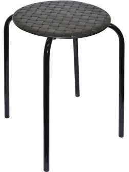 Табурет XPP_Береста с круглым сиденьем h45 черный