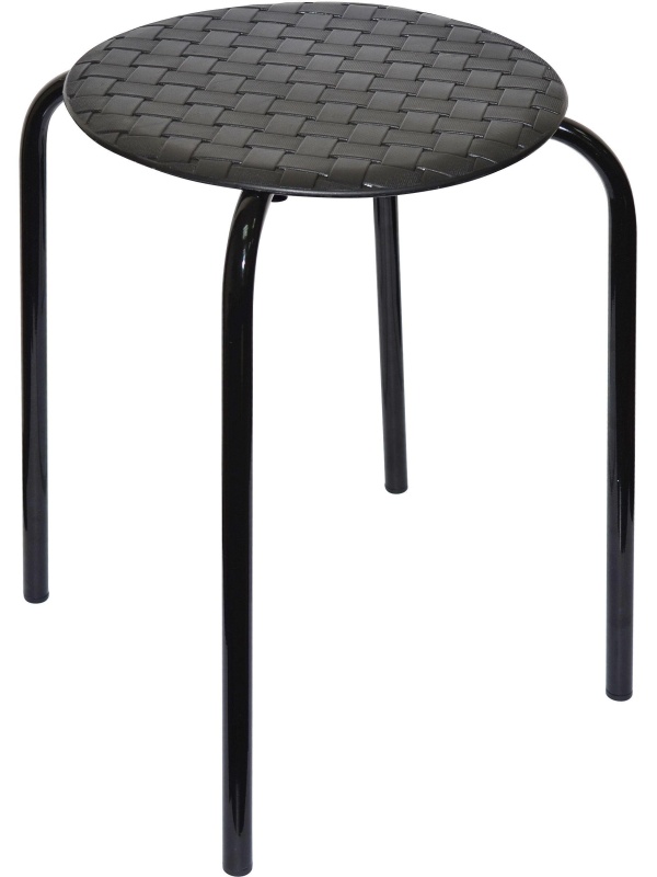 Табурет XPP_Береста с круглым сиденьем h45 черный