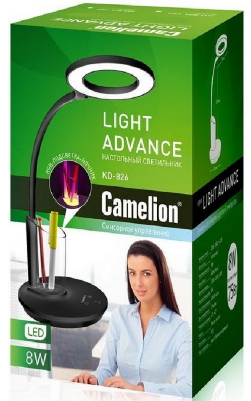 Светильник Camelion KD-826 C01 бел, 8 Вт, LED