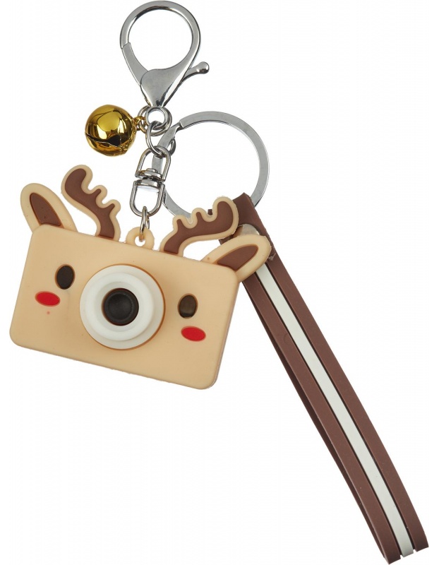 Брелок Тубус на молнии коричневый