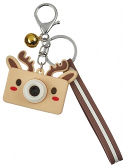 Брелок Тубус на молнии коричневый