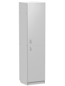 Шкаф для одежды медицинский MEG_2дв. 5полок ЛДСП ШМБО (код МД-508.02) белый
