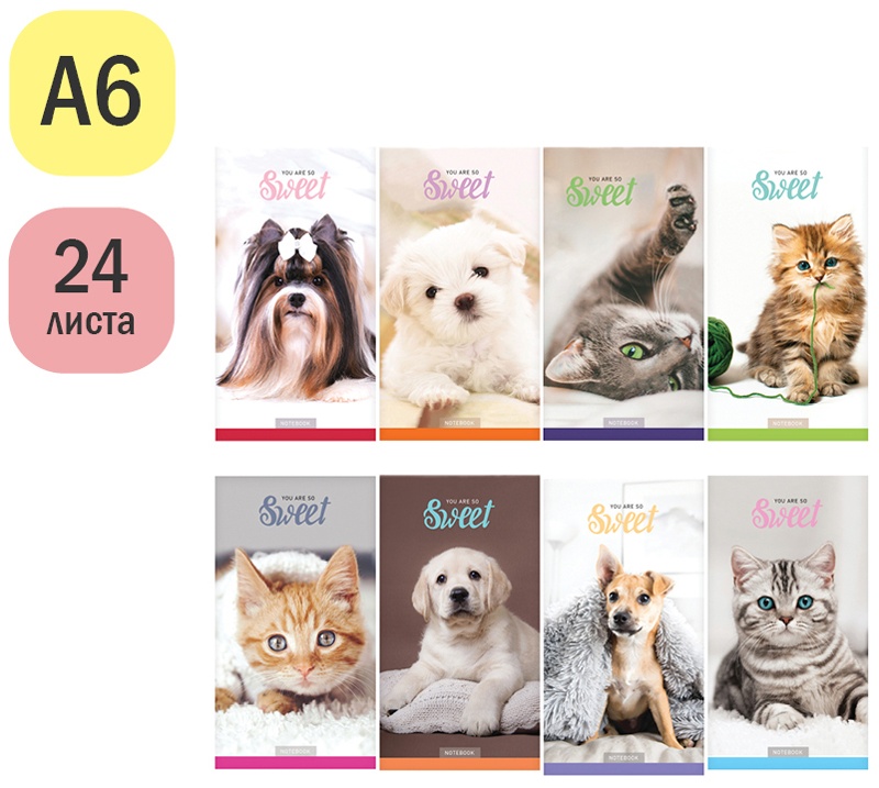 Блокнот А6 24л. на скрепке ArtSpace 