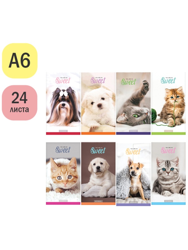 Блокнот А6 24л. на скрепке ArtSpace 