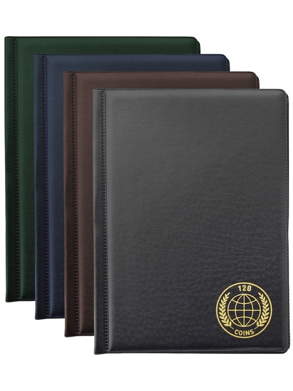 УЦЕНКА - Альбом для монет OfficeSpace 125*175, на 120 монет, 10 листов, ПВХ