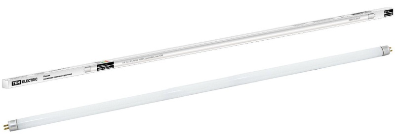 Лампа люминесцентная линейная двухцокольная ЛЛ-16/21Вт, T5/G5, 6500 К TDM