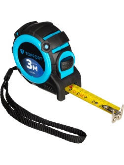 Рулетка 3мх16 мм с автостопом  TOPFORT Extra