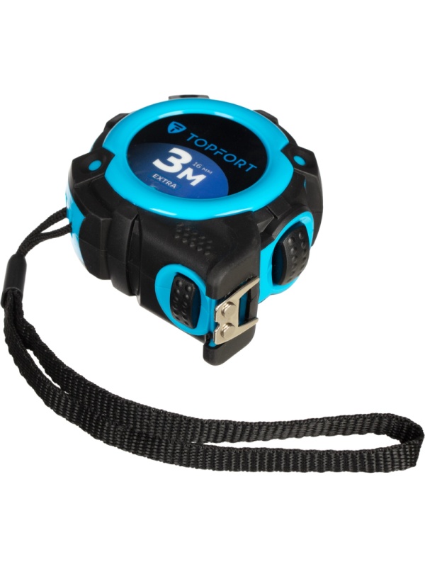 Рулетка 3мх16 мм с автостопом  TOPFORT Extra