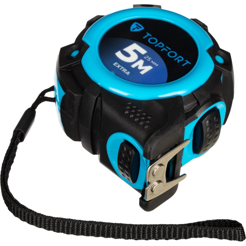 Рулетка 5мх25 мм с автостопом, TOPFORT Extra