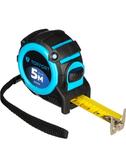 Рулетка 5мх25 мм с автостопом, TOPFORT Extra