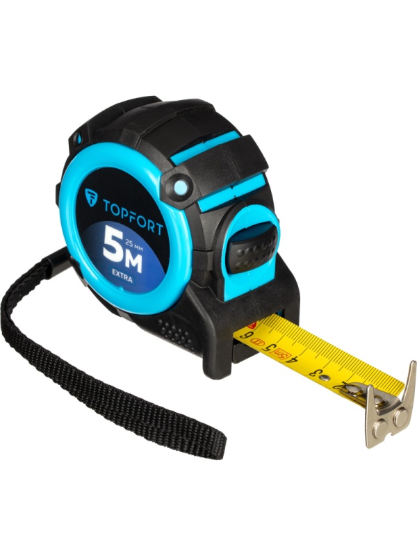 Рулетка 5мх25 мм с автостопом, TOPFORT Extra