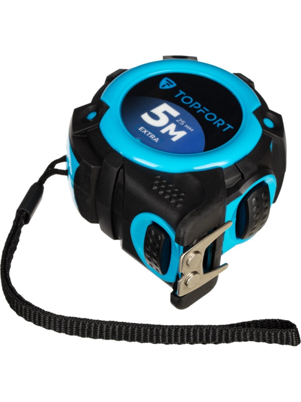Рулетка 5мх25 мм с автостопом, TOPFORT Extra