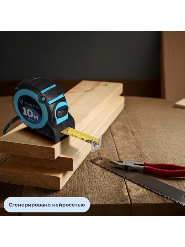 Рулетка 10мх25 мм с автостопом, TOPFORT Extra