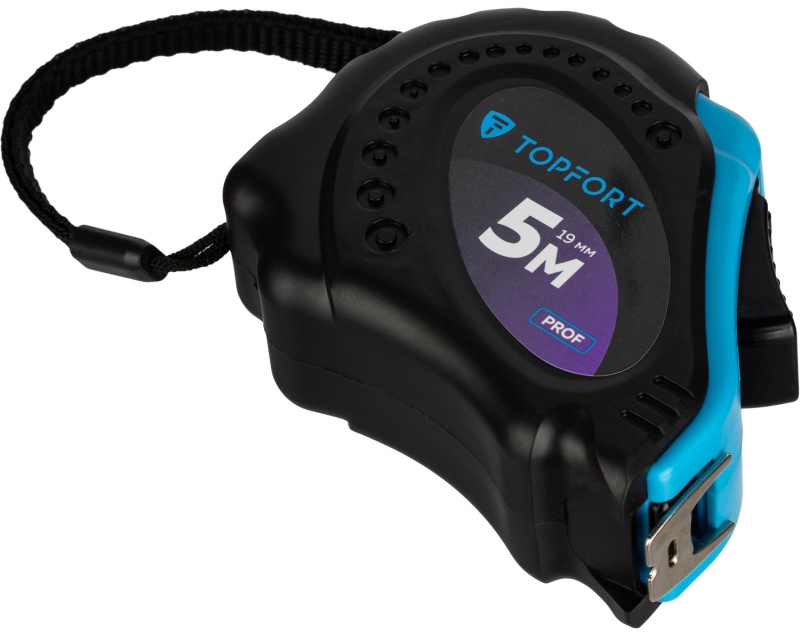 Рулетка 5мх19 мм с автостопом  TOPFORT Prof