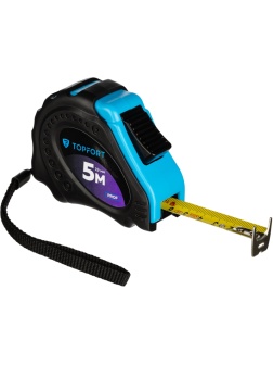Рулетка 5мх19 мм с автостопом  TOPFORT Prof