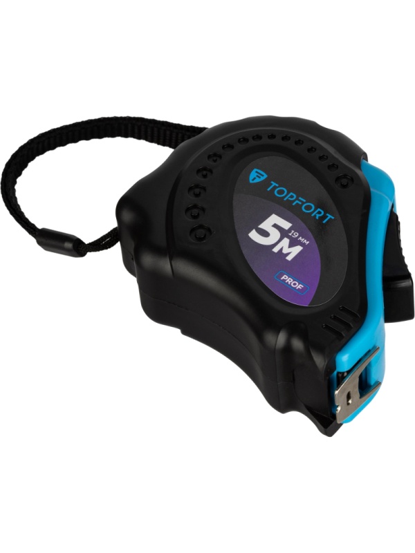 Рулетка 5мх19 мм с автостопом  TOPFORT Prof