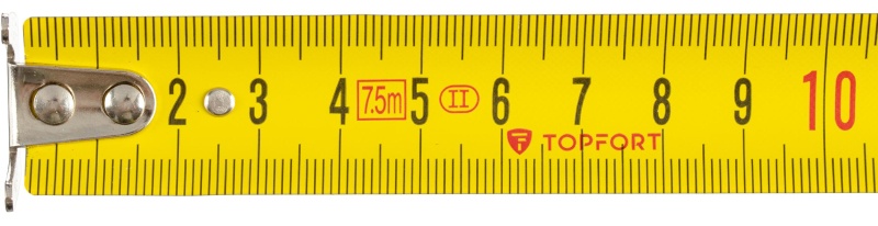 Рулетка 7,5мх25 мм с автостопом  TOPFORT Prof
