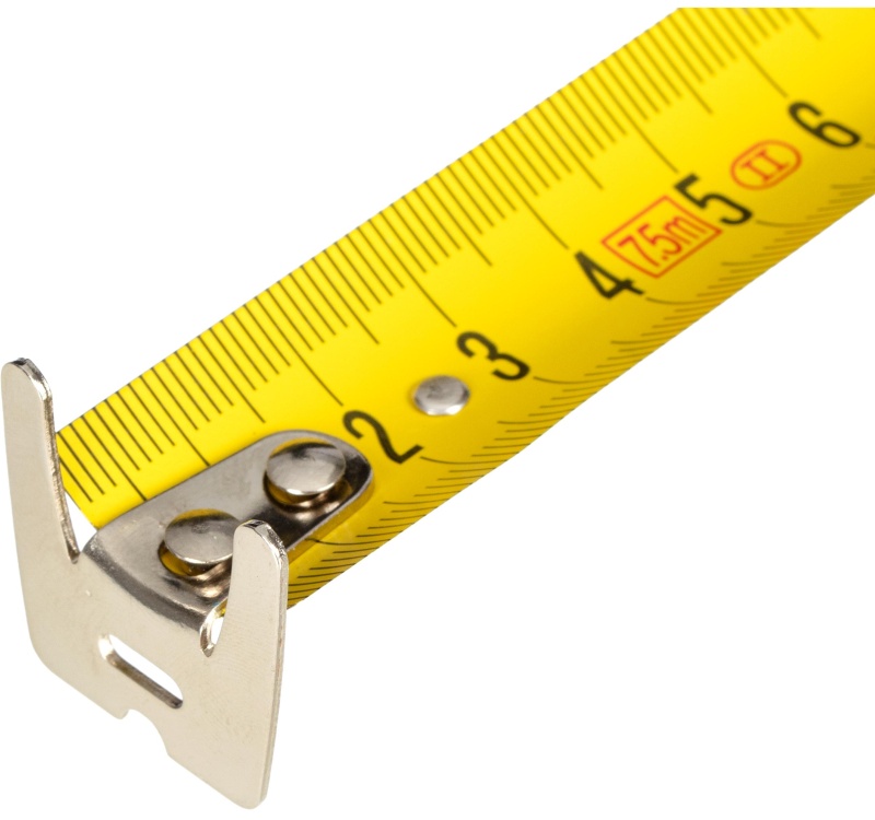 Рулетка 7,5мх25 мм с автостопом  TOPFORT Prof