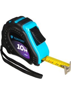 Рулетка 10мх25 мм с автостопом  TOPFORT Prof