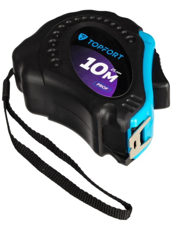 Рулетка 10мх25 мм с автостопом  TOPFORT Prof