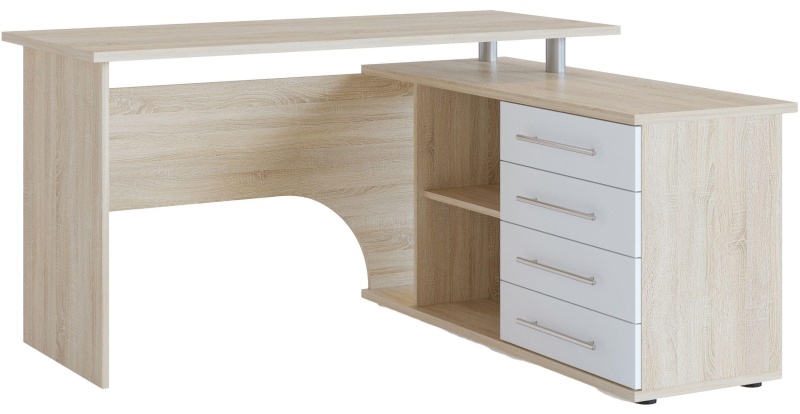 Стол компьютерный Сокол КСТ-109П  Правый Дуб сонома/белый