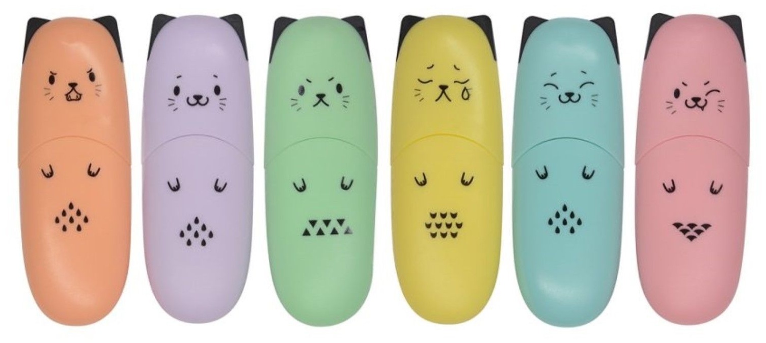 Маркер-текстовыделитель 5.0 мм, BrunoVisconti Meow Marker, МИКС!