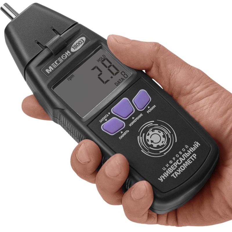 Фототахометр Контактный/Лазерный фототахометр МЕГЕОН 18003
