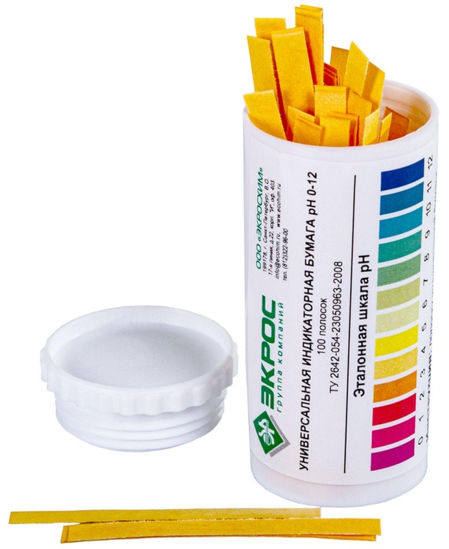 Индикатор бумага универсальная pH 0-12 (100шт) 10 туб/уп