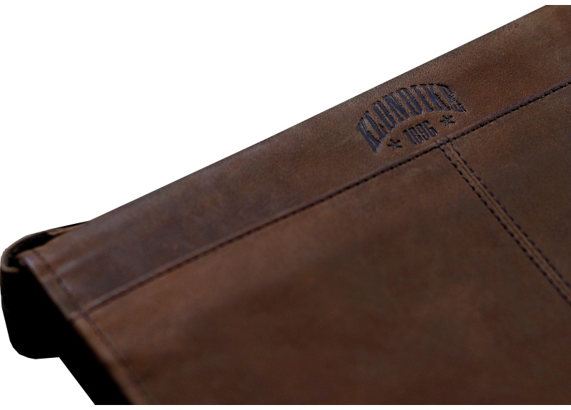 Сумка-папка д/док-в KLONDIKE Ben нат кожа тем-корич, 33х22,5х2,5 KD1036-03
