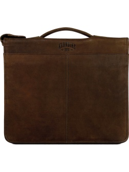 Сумка-папка д/док-в KLONDIKE Ben нат кожа тем-корич, 33х22,5х2,5 KD1036-03