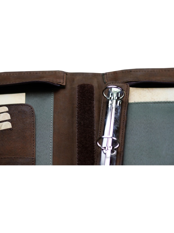 Сумка-папка д/док-в KLONDIKE Ben нат кожа тем-корич, 33х22,5х2,5 KD1036-03